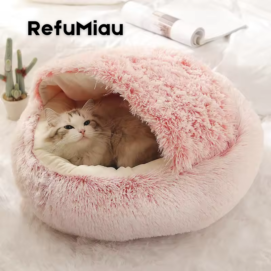 RefuMiau Cama para gatos 2 en 1 | Nido cerrado y colchón suave desmontable