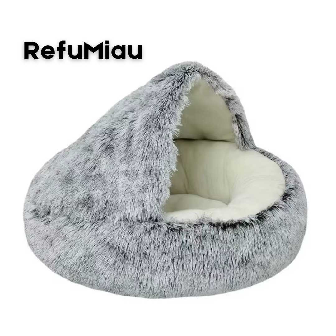 RefuMiau Cama para gatos 2 en 1 | Nido cerrado y colchón suave desmontable